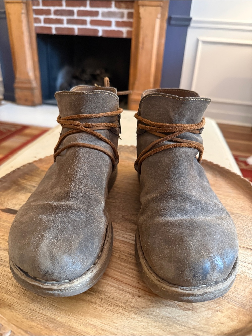 Born Boots Wm 9.5 Calyn Brown Suede Distressed Leather Ankle Casual Comfort - Picture 2 of 10
